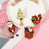 Christmas Tree Santa Claus Enamel Pins Cartoon Dripping Oil Lapel Pin Christmas Brooch  Daily