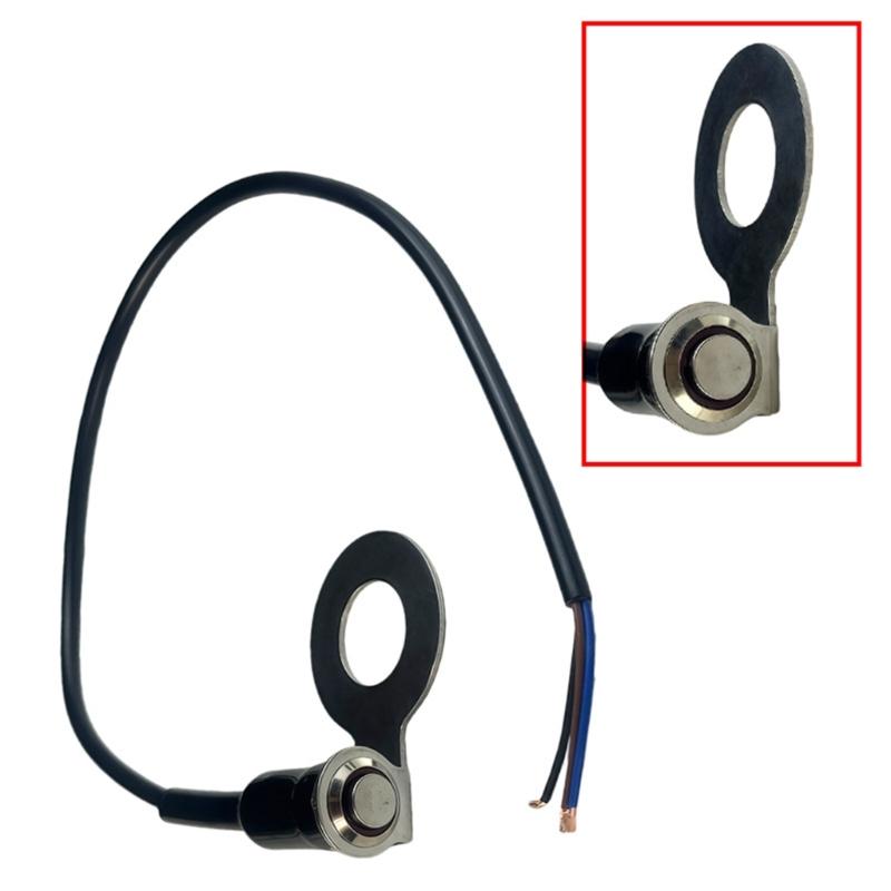 Motorcycle Auxiliary Lamp Power Button 12V 24V 10A Push Button with Stainless Steel Mounting Bracket for Light Wiring