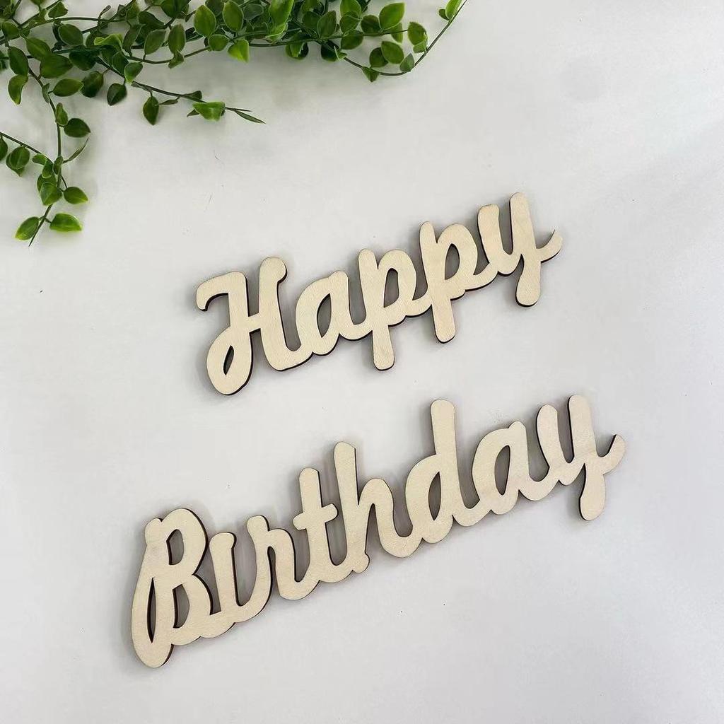 Wooden Birthday Number Sign for Baby's First Birthday & 100 Days Photo Props