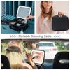 Travel Makeup Bag with Mirror of LED Lighted, with Adjustable Dividers, with Detachable 10x Magnifying Mirror
