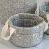 Cotton Laundry Hampers Large Capacity Women Flower Pattern Cosmetic Storage Underwear Storage Basket for Any Room Organization