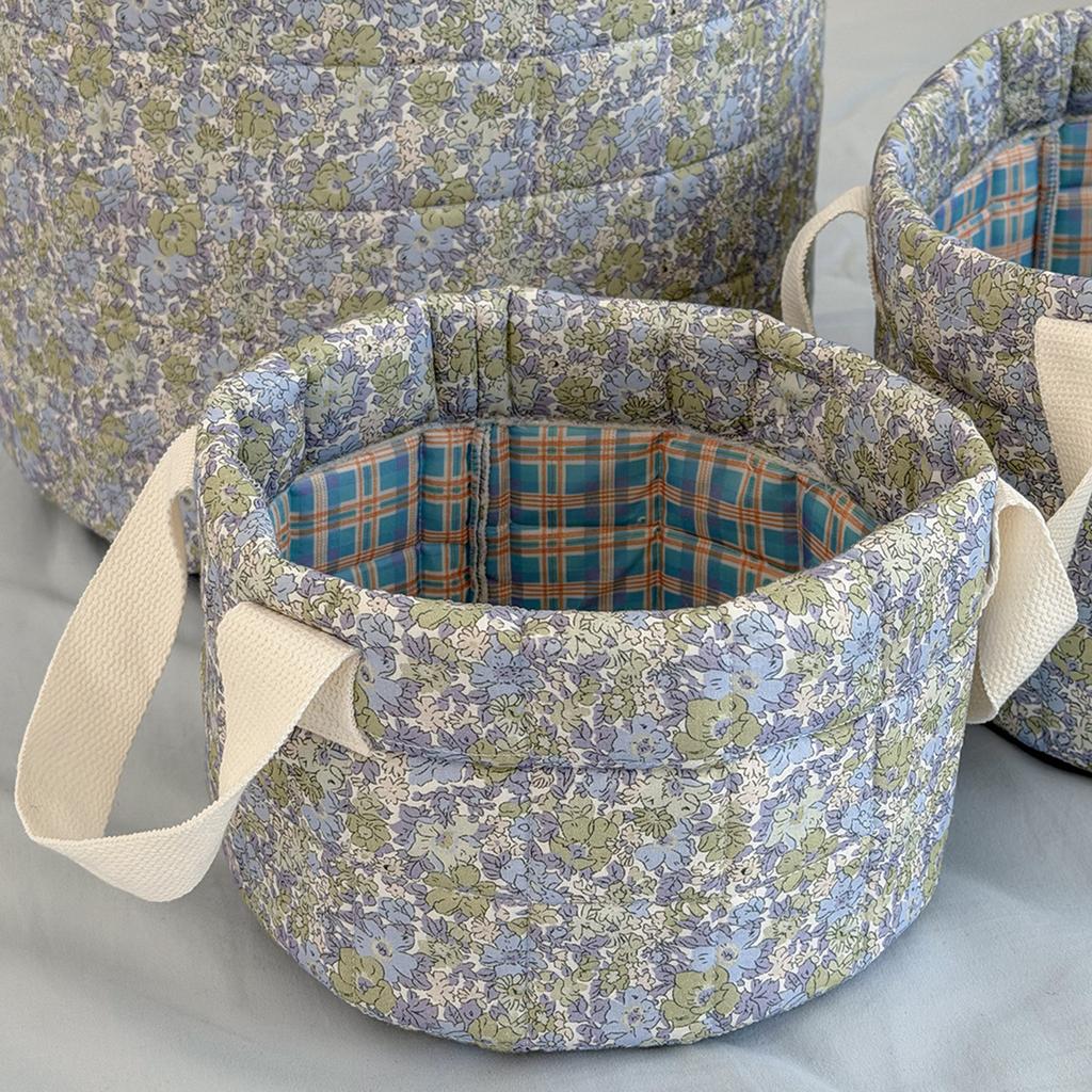Cotton Laundry Hampers Large Capacity Women Flower Pattern Cosmetic Storage Underwear Storage Basket for Any Room Organization