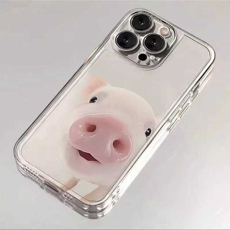 Cute pig for iphone17promax mobile phone case apple 16/14pro Japan and Korea 13/12/15/11x