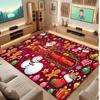 Christmas Theme Soft Crystal Velvet Rug Custom Name & Text Print Non Slip Floor Rug for Bedroom Living Room