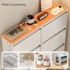 Large Capacity Storage Cabinet Organizer Stackable Strong Load-bearing Shoes Storage Shelf With Wheels Snack Cabinet Drawer