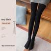 Beibige Women's Black Cotton Leggings - Winter-Ready, Bare Leg Effect, Thick Pantyhose