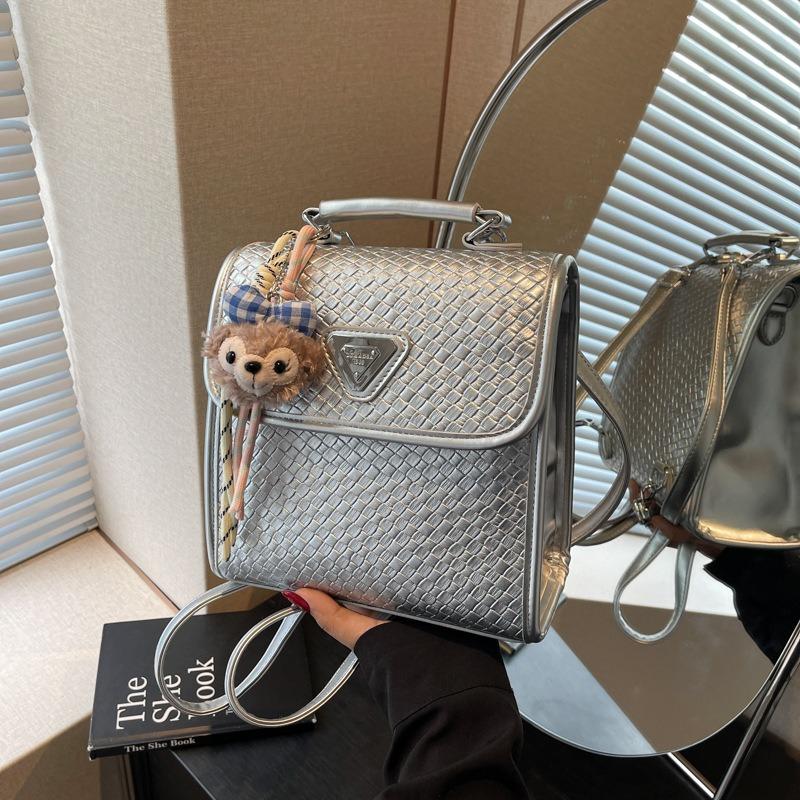 Small fashion versatile backpack women's new small backpack high-end niche messenger bag