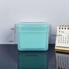 Double Layer Makeup Remover Cotton Box with Tweezers Flip Cover Mini Organizer Box Clear Square Desktop Storage Box