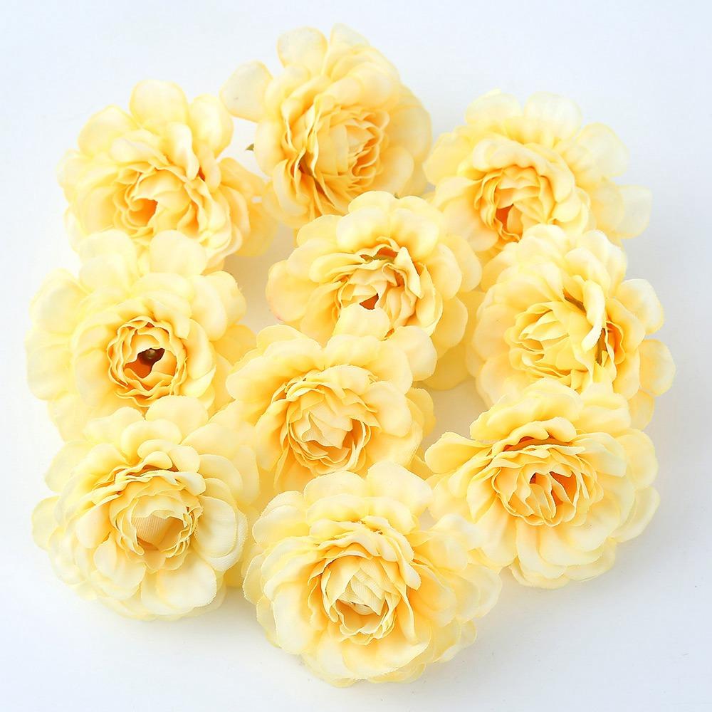 10/20Pcs Silk Rose Artificial Flower Head  For Home Room Decor Christmas Party Marriage Wedding Decoration DIY Wreath Accessorie