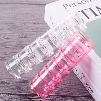 Portable Cut Compartment Storage Container Jewelry Storage Pill Dispenser 7 Days Pill Box Travel Pill Case Medicine Organizer
