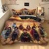 Dämonentöter Muster Bettwäsche Steppbett Set Heimdekoration Geschenk (1 Bettbezug + 2 Kissenbezüge (ohne Füllung))