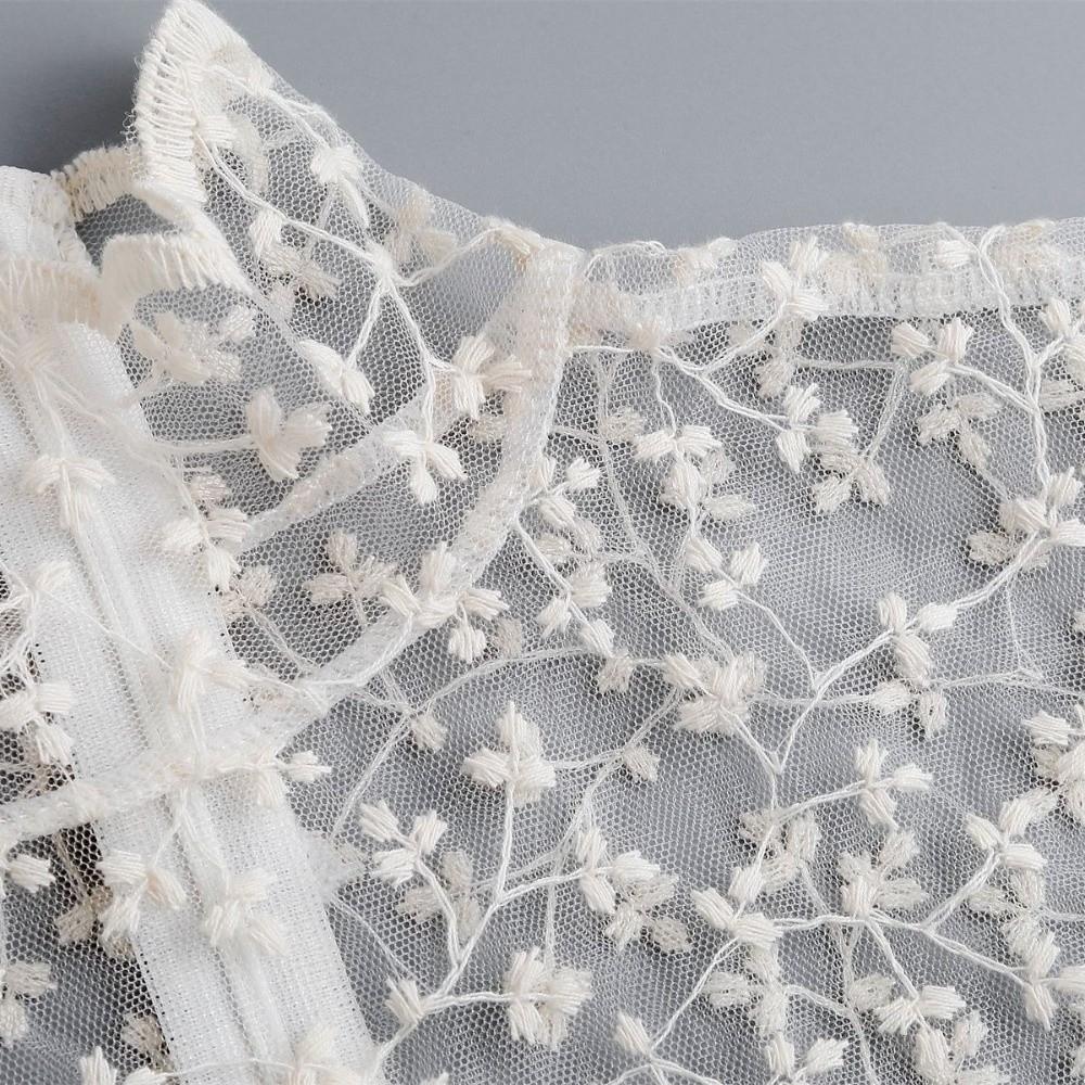 Transparent Petal Statement Collar Elegant False Blouse Half Shirt Lace Fake False Collar  Office