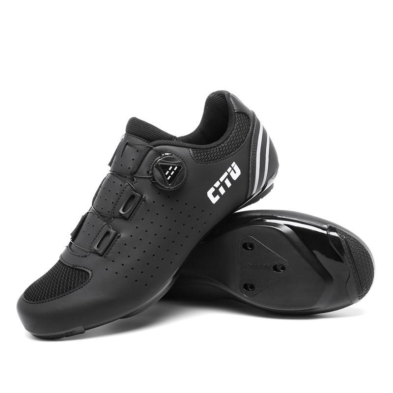 New unlocked cycling shoes spring and summer mesh men's and women's road bike lock shoes mountain bike hard bottom lock pedal set