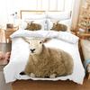3D Printed Sheep Duvet Cover with Pillow Cover Bedding Set Single Double Twin Full Queen King Size Animal Bed Set Bedroom Decor