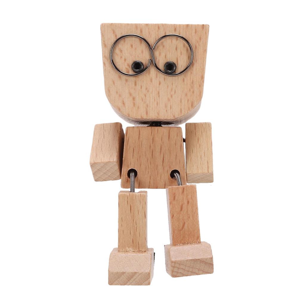 Schüttelnder Holzmann Magnetisch Lustige Ausdrücke Auto Armaturenbrett Schüttelnde Holzpuppe Figur für Schreibtisch Regal