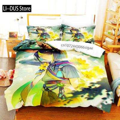 Copripiumino Kawaii Genshin Impact Tighnari per Camera da Letto Ragazzi Singolo Twin Full Queen King Size 2025 Coperta Trapuntata Federa