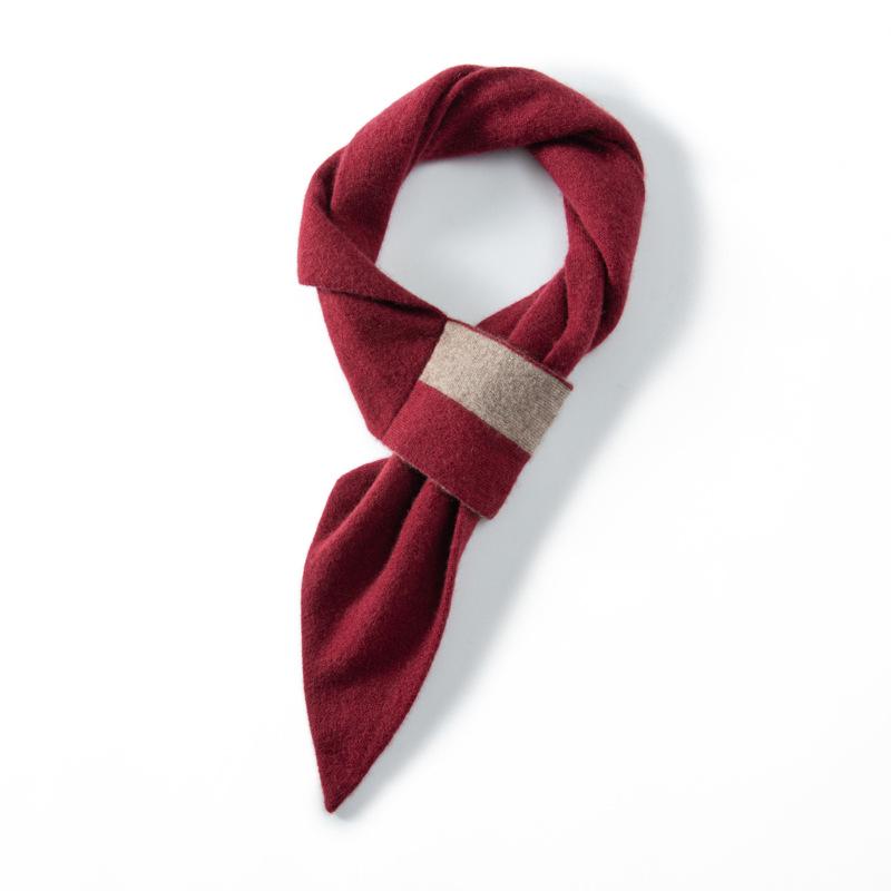 Women's Korean-Style Knitted Cashmere Scarf Set - Versatile, Warm & Protective for Winter