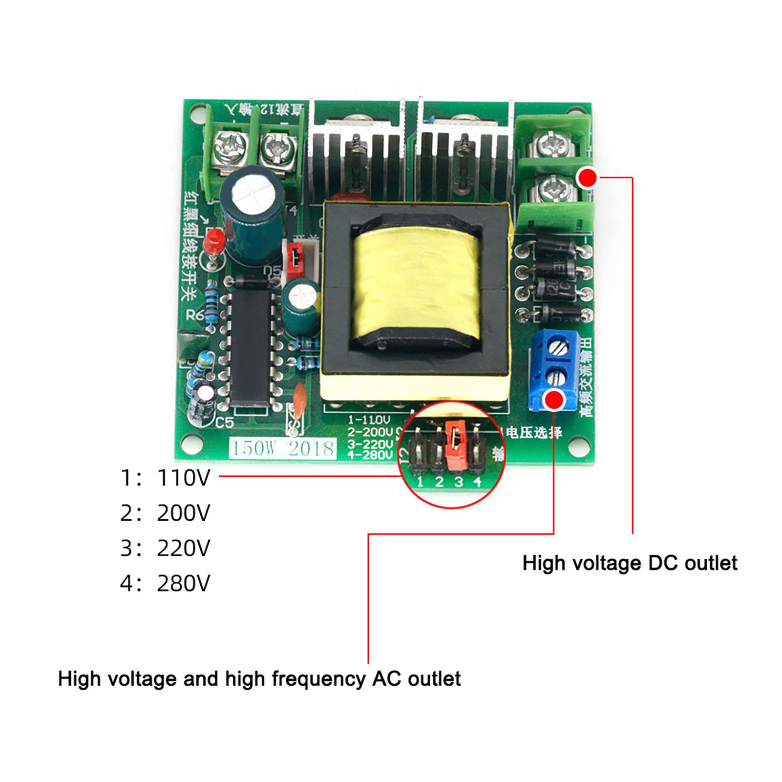 Painter Multicolour 150W Power Inverter Dc Ac Boost Module Board Dc12v To 110V 220V Converter Step Up Inverter Voltage Power Regulator
