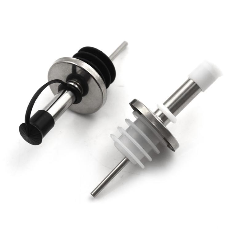 1Pcs Stainless Steel Wine Olive Oil Liquor Free Flow Bottle Pourer Dispenser Spout