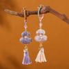 Handmade Chinese Style Song Brocade Gourd Butterfly Tassel Keychain & Double-Sided Pendant
