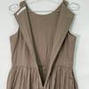 MARIHA Grey Cotton Sleeveless Dress Dress 38 greigeUsed