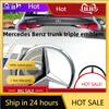 Nowe C200 E200 Do Mercedes Benz 90mm ABS Chrom Czarny Logo Godło Mercedes Gwiazda na Tył Odznaka Do Mercedes Benz W203 W206 W212 X25