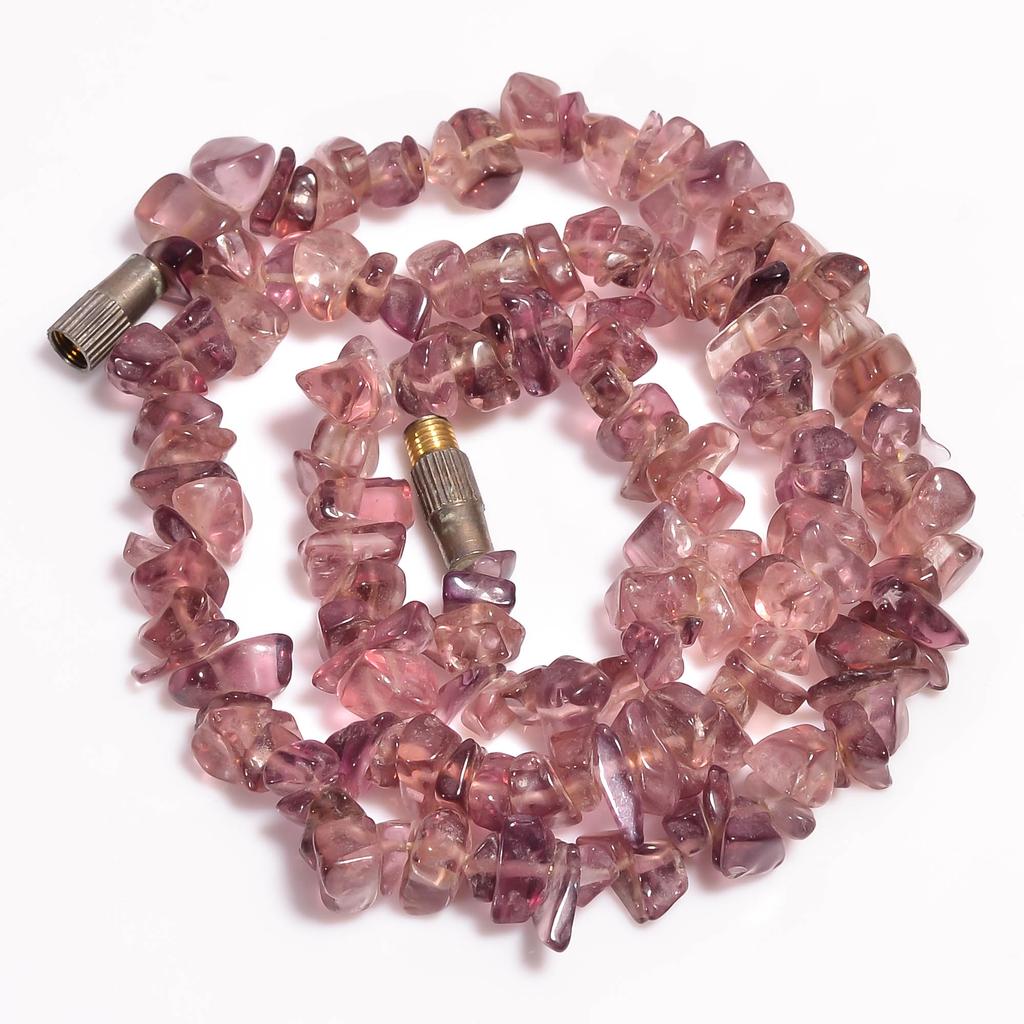 Natural Amethyst Gemstone Uncut Smooth Beads Necklace 6-9 Mm 17" UB-8379 UB-8379