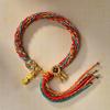 Vibranting Tibetan Handmade Woven Bracelet with Symbolic Patterns Portable Accessory for Festive and Spiritual Event
