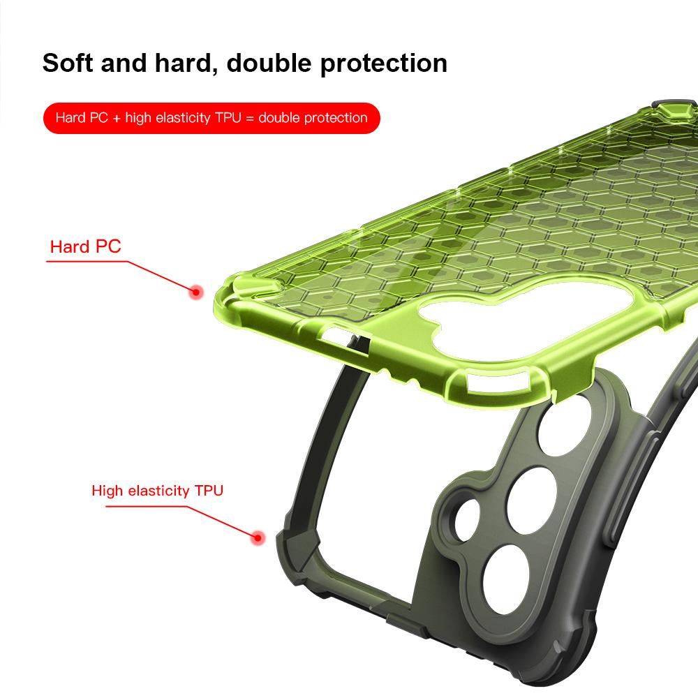KEYSION Shockproof Armor Case for Samsung A56 5G A36 A26 A16 Silicone+PC Transparent Honeycomb Phone Cover for Galaxy A16 A56 5G