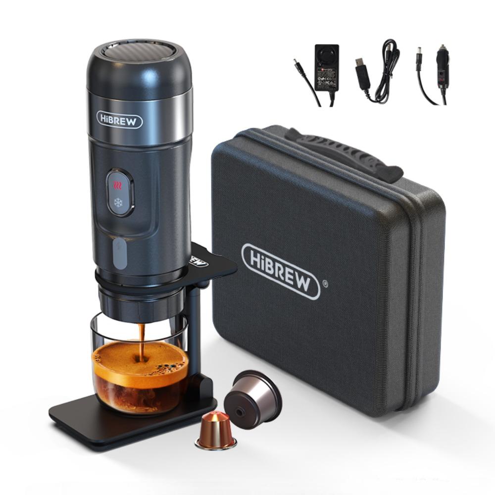 HiBREW H4A Draagbare Koffiemachine voor Auto & Huis, 3-in-1 Espresso Koffiezetapparaat, 80W 12V Auto Koffiezetapparaat, 15bar, 60ml Watertank