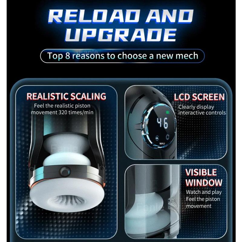 Male Masturbation Cup Automatic Telescopic Heated Sucking Pocket Pussy Blowjob Sex Machines Toy Adult Goods for Men Masturbator
