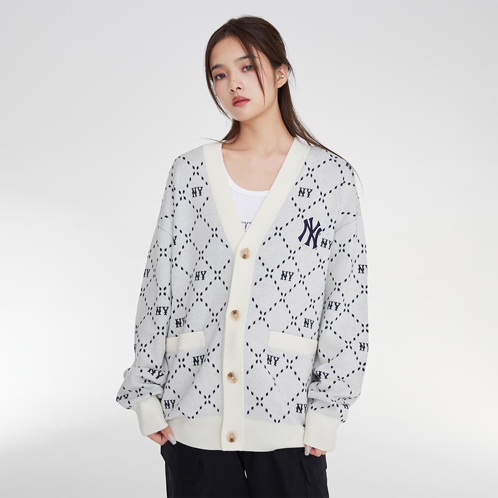 New MLB Knitwear Unisex Gray 3AKCM0134-50CRD