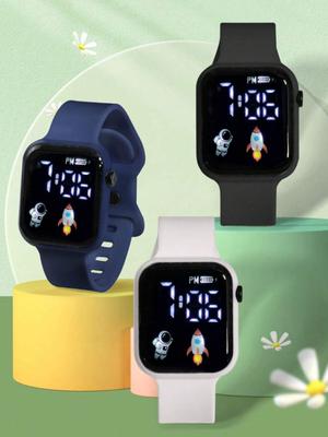 Astronaut Square Watch - Unisex Sports Electronic Watch, Student Simple Style Digital Watch