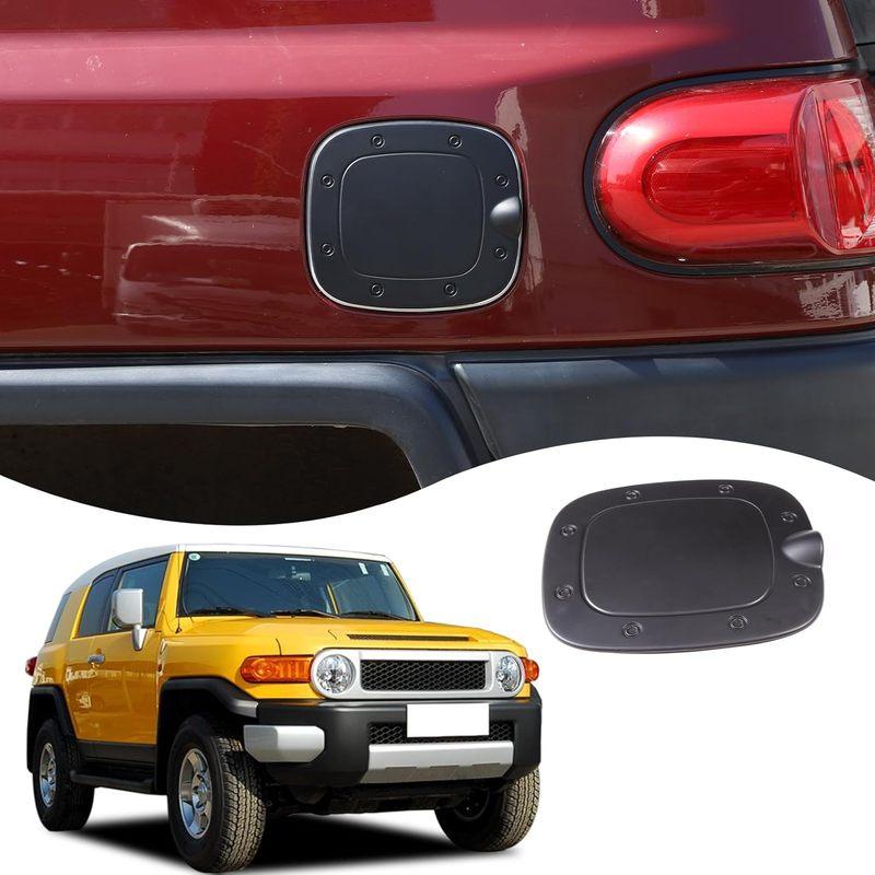 Matte Black Color Car Fuel Tank Cap Gas Oil Protect Cover Frame Exterior Trim Fit For Toyota FJ Cruiser 2007-2018