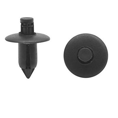 Rivets 0.3 Inch (7 Mm) Black Plastic Rivet Push Type Fender Retainer Clip for Car 100pcs