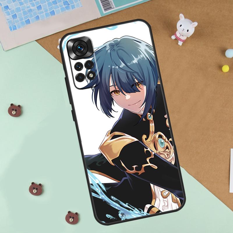 Genshin Impact Xingqiu Case For Xiaomi Redmi Note 13 14 9 10 11 12 Pro 10S 11S 12S Cover For Redmi 13C 10C 12C 14C