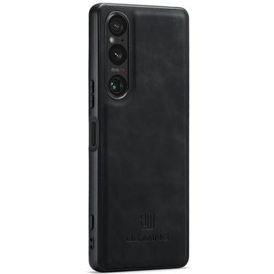DG.MING For Sony Xperia 1 VI Case PU Covered PC+TPU Hybrid Phone Shell
