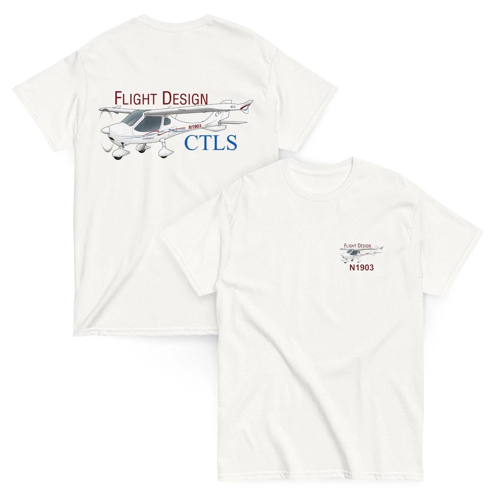 

Flight Design CTLS Airplane T-shirt - Personalized with Your N# - Back & Front L