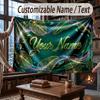 Decorative Artwork Theme Throw Blanket Custom Name Text Personalized Blanket Soft Cozy Blanket for Home Sofa Bed