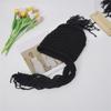 Handmade Fringed Braids Hat Y2K Sweet Girl Warm Beanie Hat InsStyle Bonnet Winter Autumn Skull Hat Pullover Earflap Hat