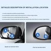 SEAMETAL 2 Stück 360 Grad Verstellbarer Runder Rahmen Konvexer Totwinkelspiegel Sicherheitsfahren Weitwinkel Auto Rückspiegel
