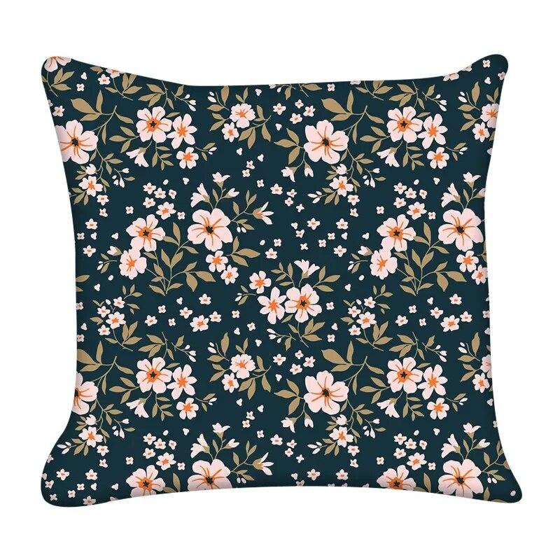 45X45CM Modern Watercolor Floral Print Pillowcase Living Room Sofa Office Seat Car Cushion Cover Home Decor  Wholesale