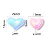 10pcs Acrylic Heart Beads Shiny Love Heart Loose Spacer Beads For Jewelry Making DIY Bracelets Necklace Earrings Phone Key Chain