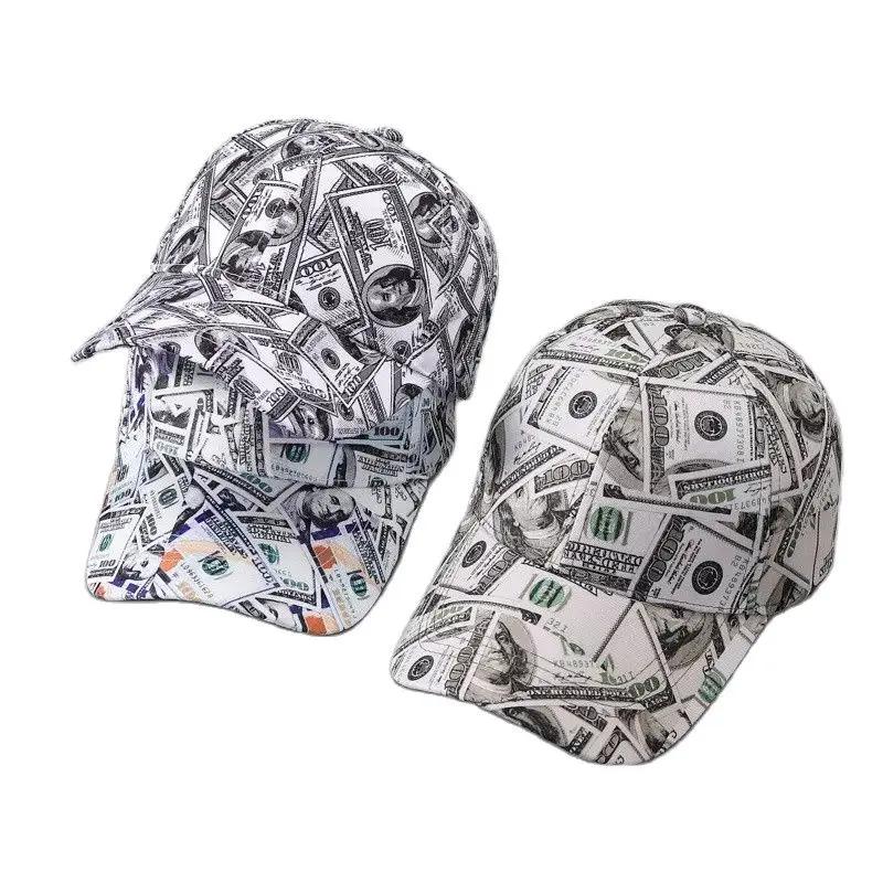 Spring and Summer Polyester Print Casquette Baseball Cap Adjustable Outdoor Snapback Hats for Men and Women 16