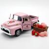 Vintage Classical Strawberry Truck Alloy Decoration Miniature Vehicle Model with Mini Faux Strawberries For Indoor Display Gift