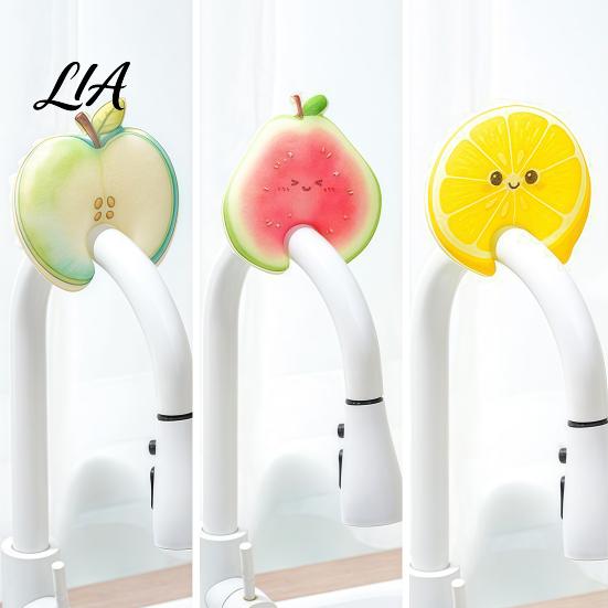Biodegradable Dishwashing Sponge 2PCS Cute Fruit Sponges, Natural Wood Pulp Cellulose Kitchen Quick Drying Faucet Hanging Sponges Scrubber,