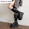 Winter Punk Style Women Knee High Boots Fashion Slip On Knight Long Booties Ladies Casaul Platform Heels Botas Mujer