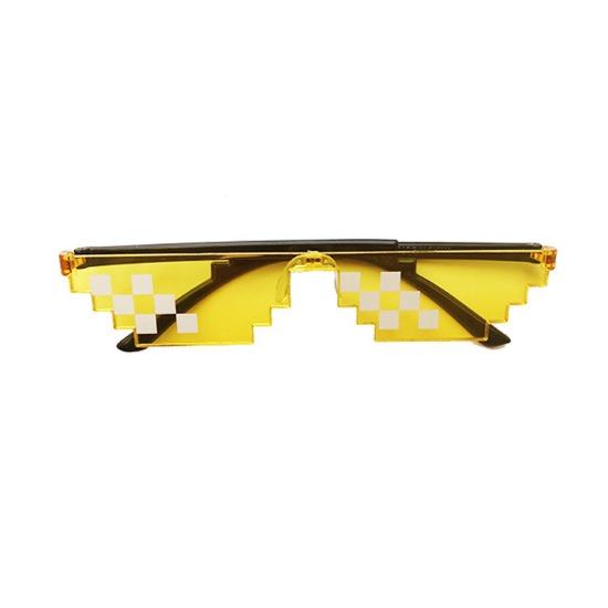 Square Glasses, Two-Dimensional Acting Artifact Sunglasses, Coded Rectangular Pixel Glasses Douyin Kuaishou
