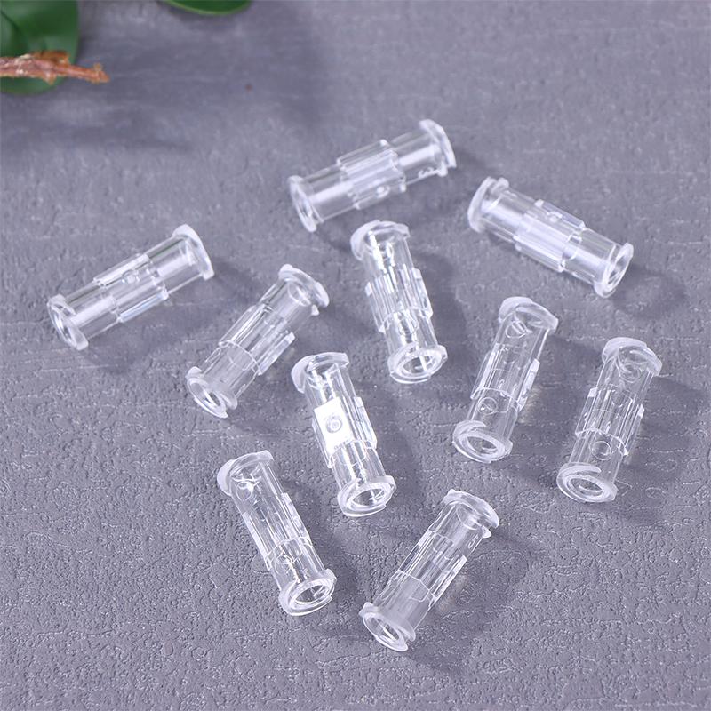 10Pcs Leak Proof Double Helix Medical Sterile Luer Lock Adapter Transparent Plastic Syringe Connector For Veterinary Medical