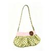 Pleated Design Polka Dot Handbag Wooden Button Decor Polka Dot Korean Handbag Vintage Style Lightweight Large Capacity Tote Bag